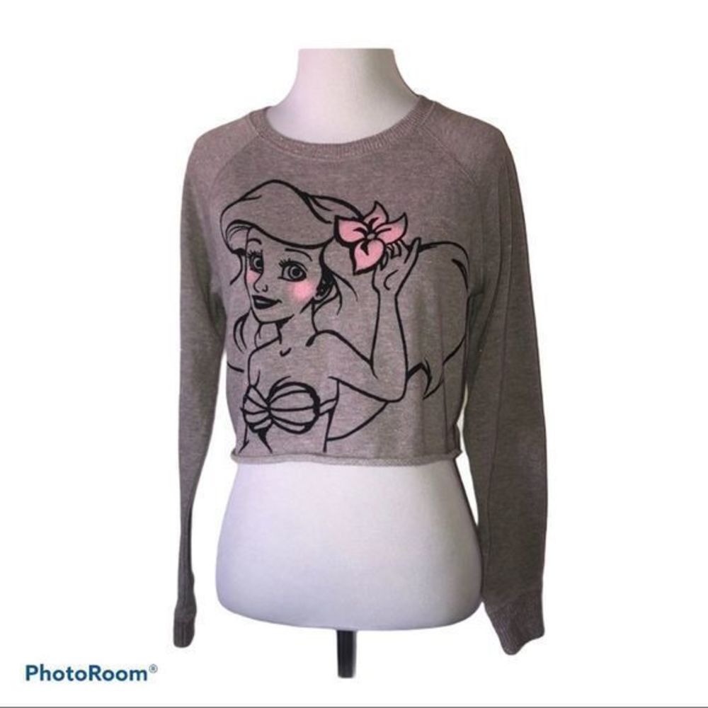 5/$30 🎈 Disney small Ariel little mermaid cropped sweatshirt